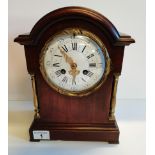 Antique French Mantle clock with keys - H28.5cm x W20cm.