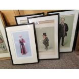 x4 Vanity Fair SPY framed prints 'Men of the day'