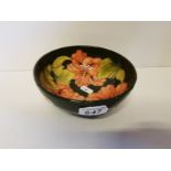 Moorcroft green hibiscus bowl