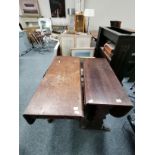 2 x drop leaf Oak dining tables ( 1 with drawers)