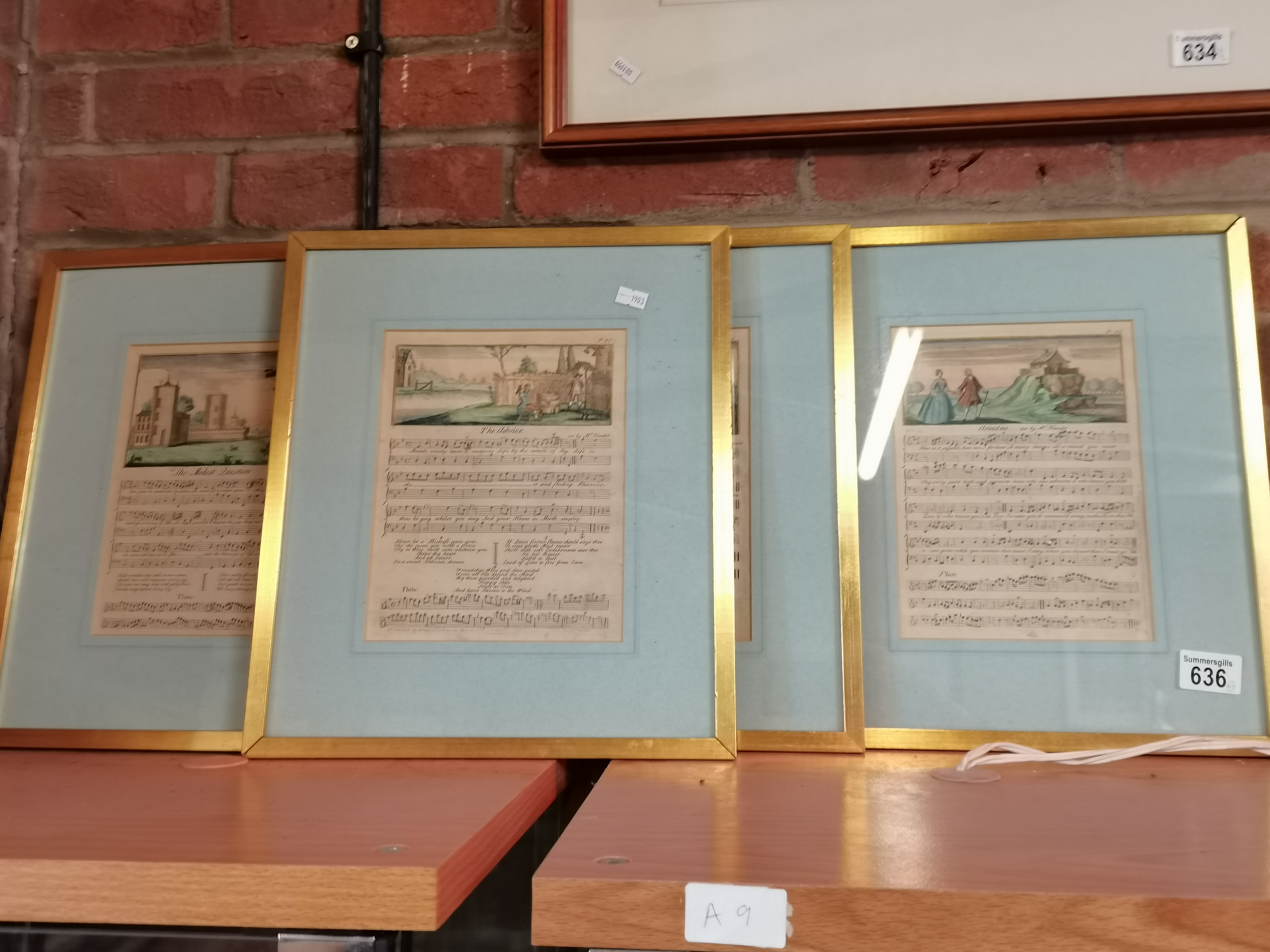 x4 framed musical scores