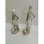 x2 Lladro figures slight damage to both