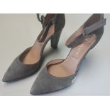 Mint Velvet Grey Suede Ankle strap shoes - size 41