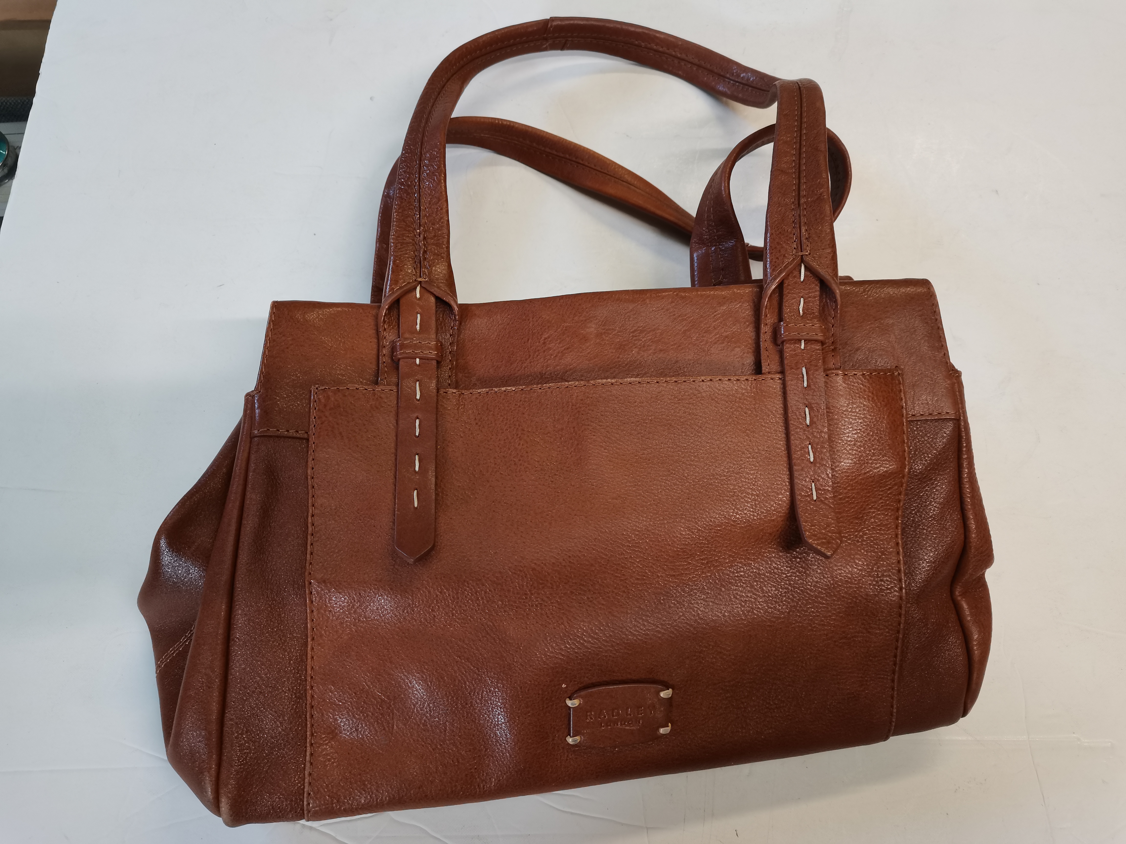 Brown Radley handbag with dust cover, slight wear - Image 2 of 3