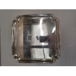 Sheffield silver tray 700g with highly decorated s