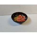 Moorcroft brown hibiscus bowl - D12cm