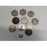 9 x 20th Century Coins plus 1880's Medal