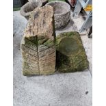 Stone Bird bath - very old and very heavy possibly came from a church