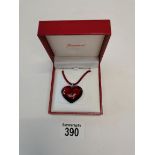 Baccarat red heart necklace