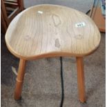 Oakleaf Man three legged oak stool (Mouse Man interest)