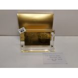 24k gold plated £50 note with box and display stand
