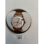 Radley ladies Rose Gold Linear Flower watch pink and gold coloured. As new inn case and box