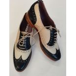x1 pair Barker's blue and white lace up shoes size 5.5
