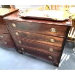 Georgian 4 ht chest of drawers plus mirror