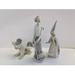 Lladro Fairy, Lladro Don Quixote standing figurine and Skye Terrier Figurine Vintage Lladro. All