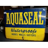 AQUALSEAL vintage enamel sign 60cm x 47cm good condition