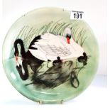 Moorcroft Swan Plate 25cm diameter 51/350 VGC