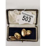 9ct Gold Cuff Links 4grams