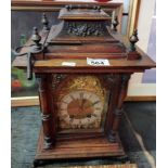 Victorian oak mantle clock