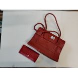Rust Red Radley handbag with dust bag and purse