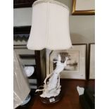 Franklin Mint table lamp of white lady figure