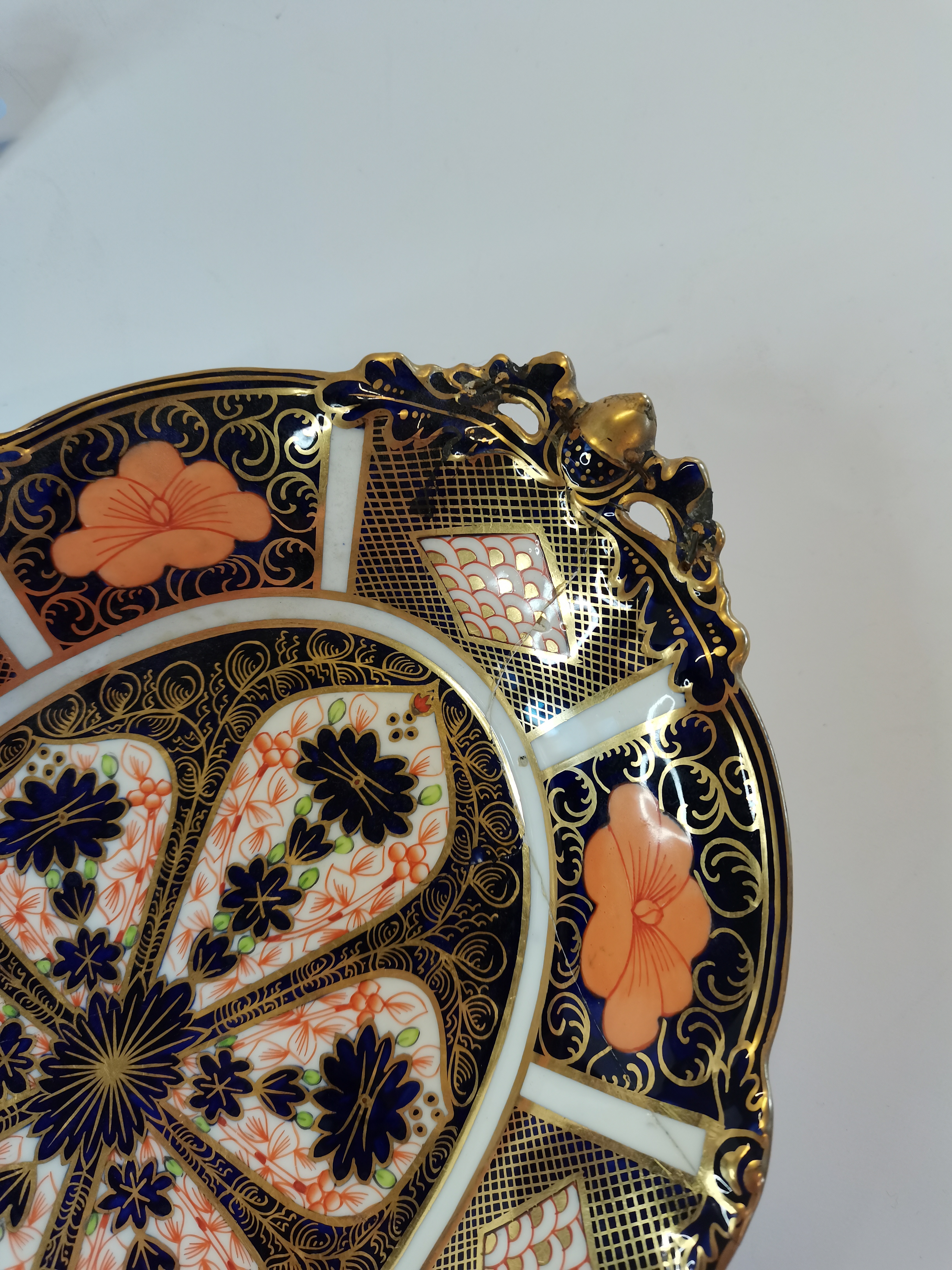 x2 Royal Crown Derby Oval Dishes (one been damaged and restored) R No 710799 30cm - Image 3 of 5