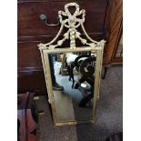 Antique Gilt Pier mirror 90cm x 40cm excellent con