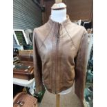 Brown Leather Jacket size 12 plus bag and shoes