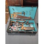 Tool box with vintage tools