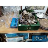 Large Quantity of Silver Plate and Crystal Glass