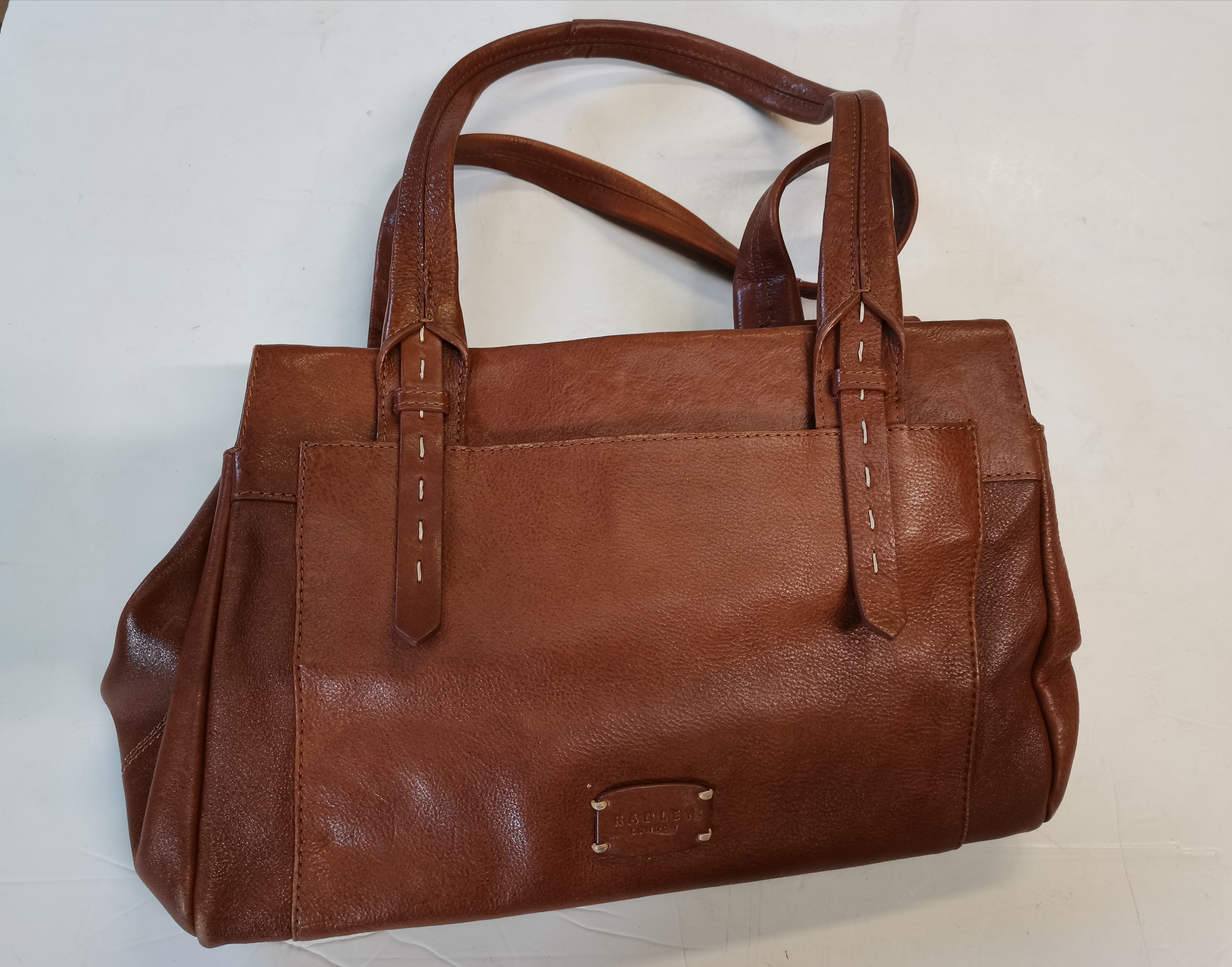 Brown Radley handbag with dust cover, slight wear - Image 3 of 3