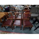 6 x Acornman Yorkshire Oak dining chairs (incl 1 c