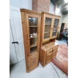 Pine display cabinet and Pine corner display cabinet