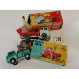 Matchbox Kingsize pipe truck plus Dinky Bedford TK tipper No 435 and Coral Garage