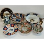 A collection of Imari items