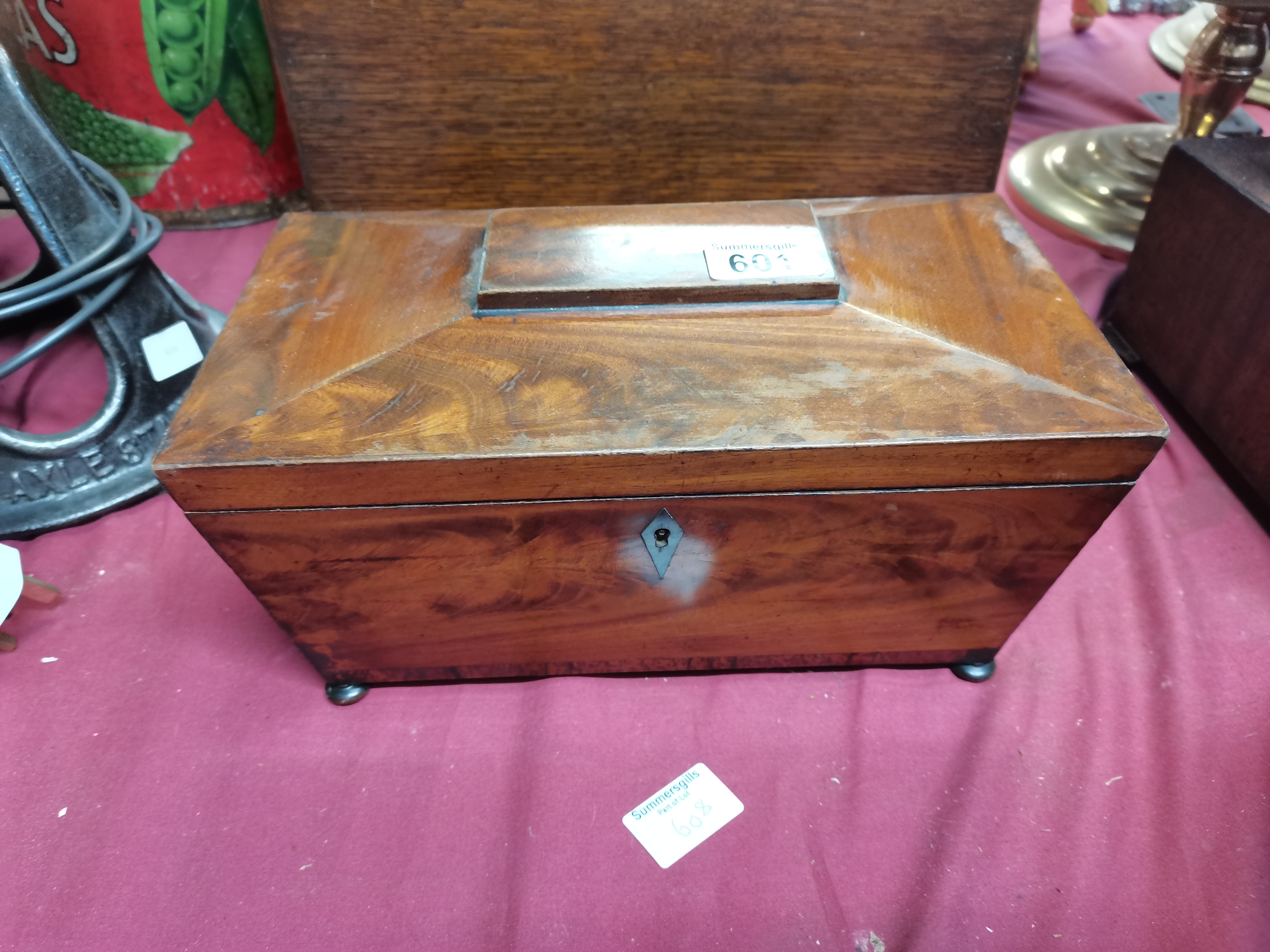 Mahogany tea caddy