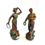 x2 Spelter Figures 'CH Ruchos'