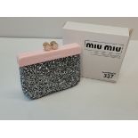 Miu Miu limited edition Glitter pouch clutch purse