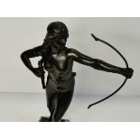 Bronze Style Figurine - Diana the Huntress