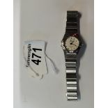 Ladies Constellation Omega writst watch with stainless steel strap