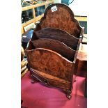 Antique Walnut letter rack with draw