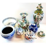 A selections of Chinese pots and vases