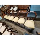 Set of 6 rosewood dining chairs. Reasonable condition.