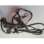 x2 vintage horse/donkey leather head collars