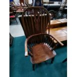 19thC Ash and Elm Windsor chair