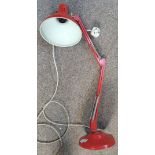 An Anglepoise Lamp in Red