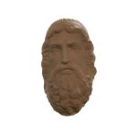 AFTER THE ANTIQUE, LIFESIZE PLASTER, HEAD OF A GREEK RIACE WARRIOR. (h 33cm x d 26cm x w 21cm)