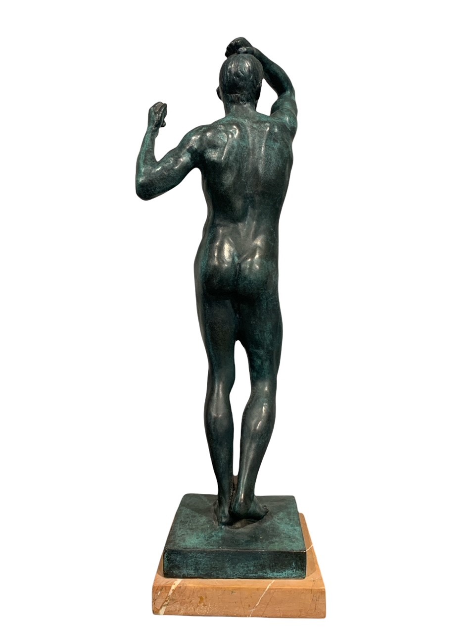 AFTER AUGUSTE RODIN, FRENCH, 1840 - 1917, THE AGE OF BRONZE, A 20TH CENTURY CAST AFTER MODEL - Image 4 of 7