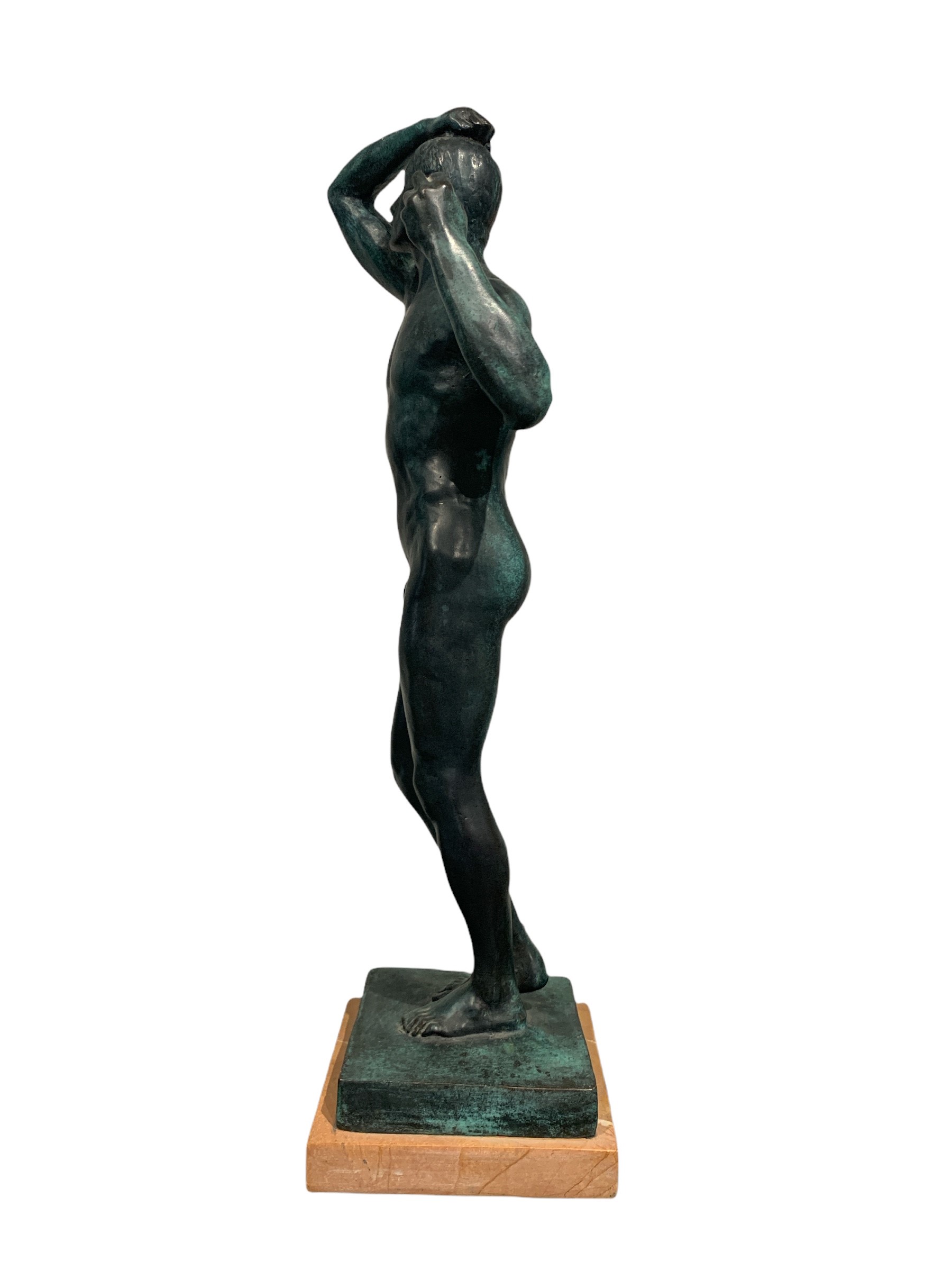 AFTER AUGUSTE RODIN, FRENCH, 1840 - 1917, THE AGE OF BRONZE, A 20TH CENTURY CAST AFTER MODEL - Image 6 of 7