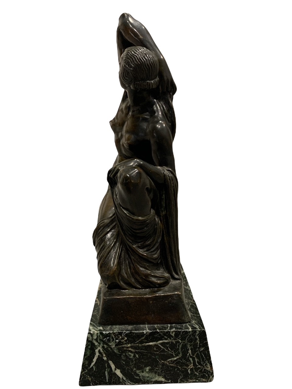 JOSEPH J. EMANUEL (DESCOMPS), CORMIER, FRENCH, 1869 - 1950, AN ART DECO BRONZE SCULPTURE, A SEATED - Image 2 of 7